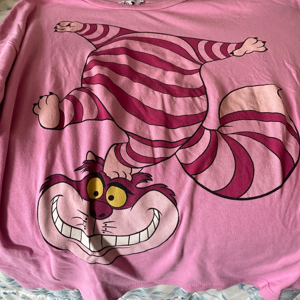 Zara Pink Cheshire Cat Tee - Short Sleeve